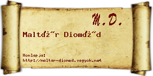 Maltár Dioméd névjegykártya